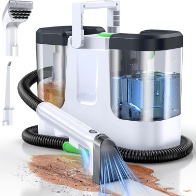 LABIGO Portable Carpet & Upholstery Cleaner, 18Kpa Carpet Cleaner Machine for Deep Stain Removal, Spot Cleaner for Pet Accidents, Area Rugs, Stairs, Car Seats & Couches, Includes Tools & Self-Cleaning